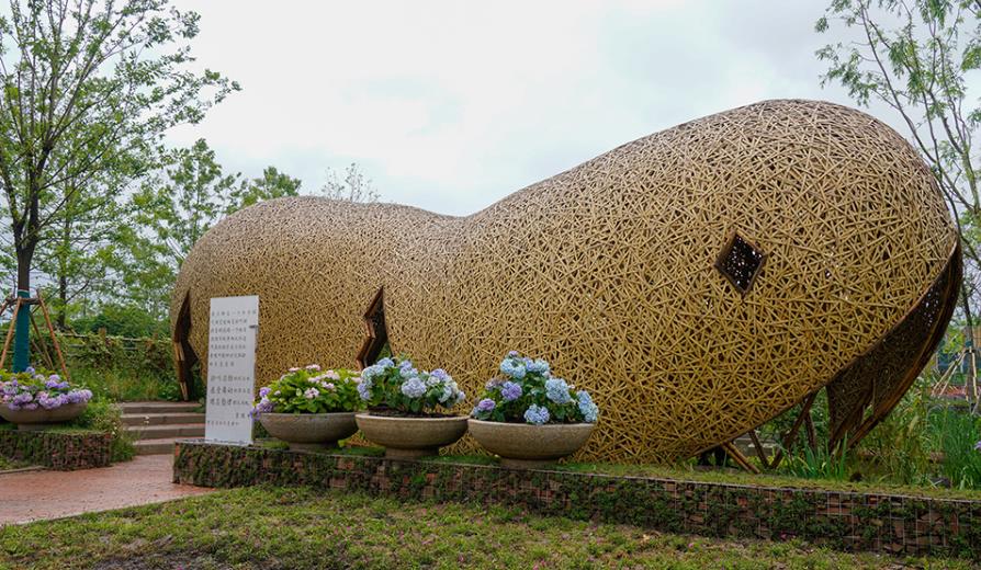 上海經(jīng)典竹景觀建筑之花博會大師園荷蘭酷 境道原竹出品 全國施工