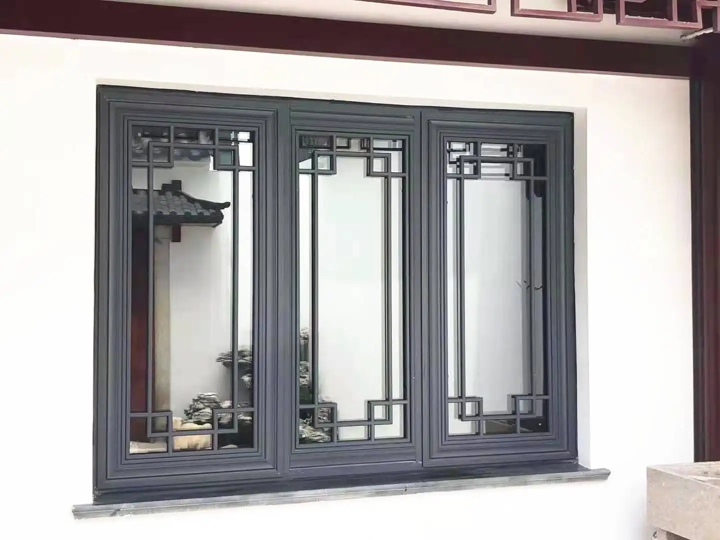 中式古建凹弧復古仿古隔音門窗 景區(qū)庭院園林古建構(gòu)件