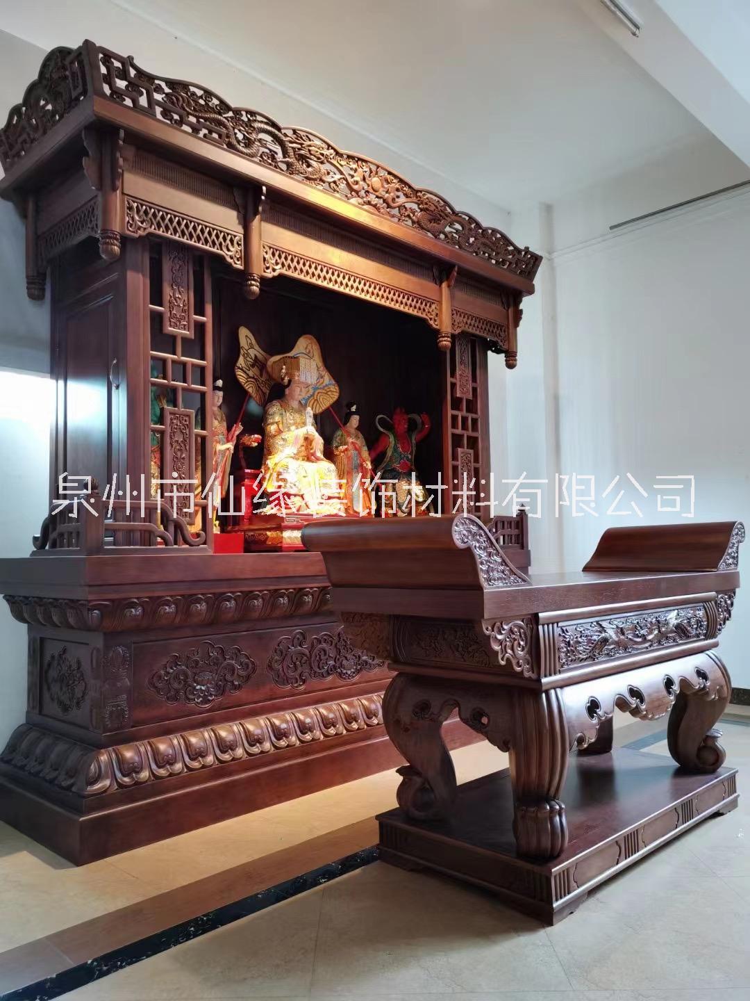 仙緣古建裝飾彩繪貼金木雕工藝供桌