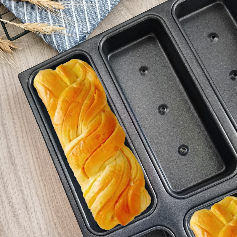 新華不沾長(zhǎng)條吐司面包模具14連長(zhǎng)方芝士面包烤盤小吐司面包模具