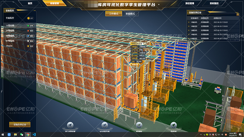 庫(kù)房可視化數(shù)字孿生管理平臺(tái)