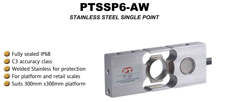 富林泰克PT不銹鋼單點稱重傳感器PTSSP6-AW 6/12/30/60kg超載保護小容量, 耐用型, 高敏型,
