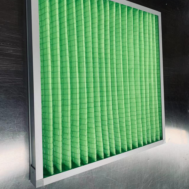 廠家G4板式初效過濾器過濾器可清洗 折疊式紙框初效過濾器 電子廠綠白棉板式過濾器