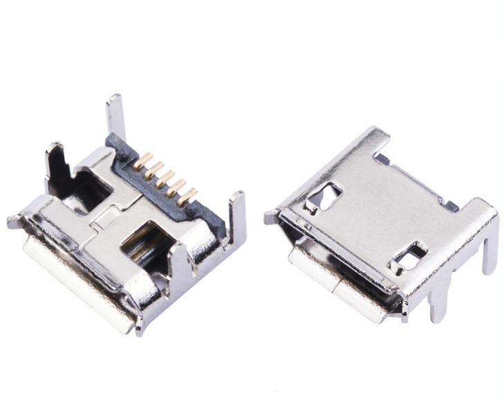 MICRO 5P USB母座  安卓V8接頭 加長四腳插板V8直邊接口