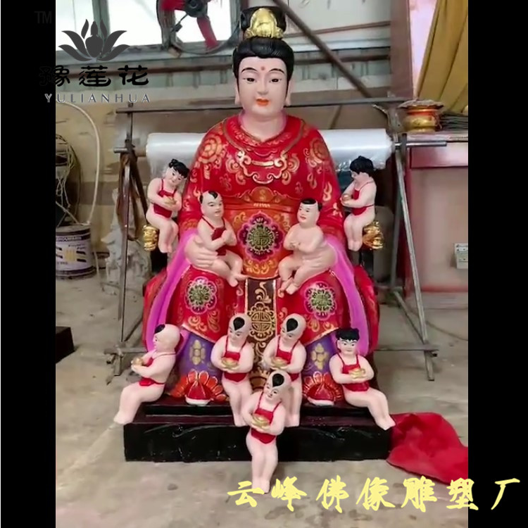 天母地母人母神像 寺廟雕像女媧娘娘神像 后土圣母神像圖片