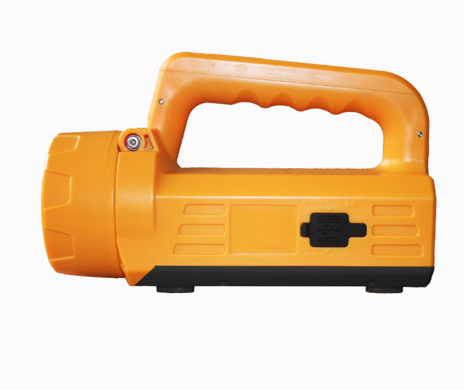 手提式強光巡檢工作燈LED磁吸照明燈充電紅藍警示手搖發(fā)電探照燈