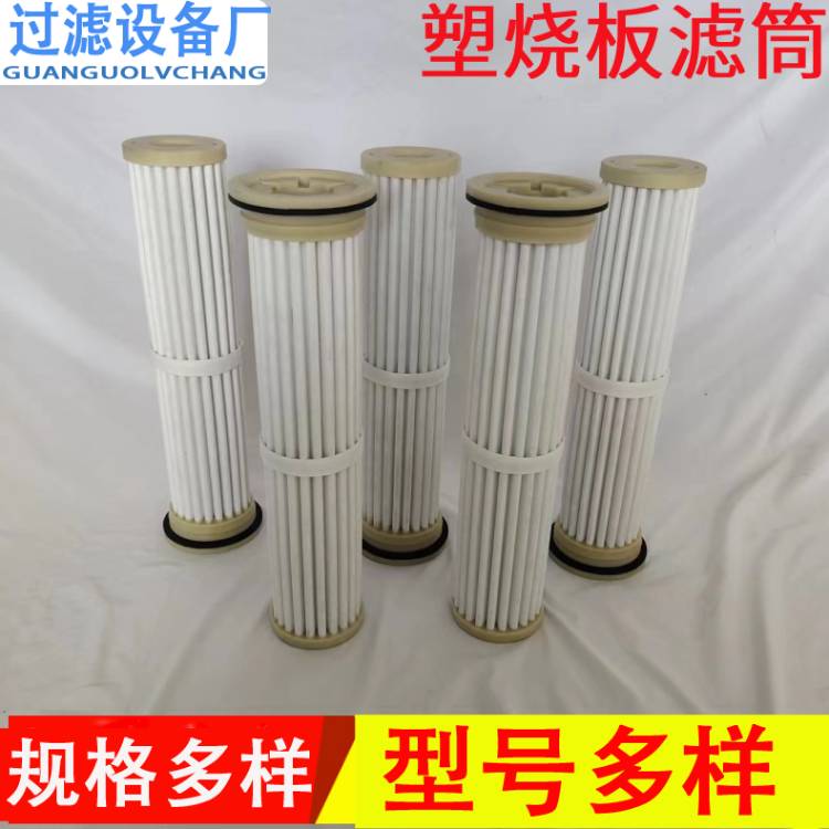 120花板孔塑燒板濾筒    PE粉末燒結(jié)濾芯