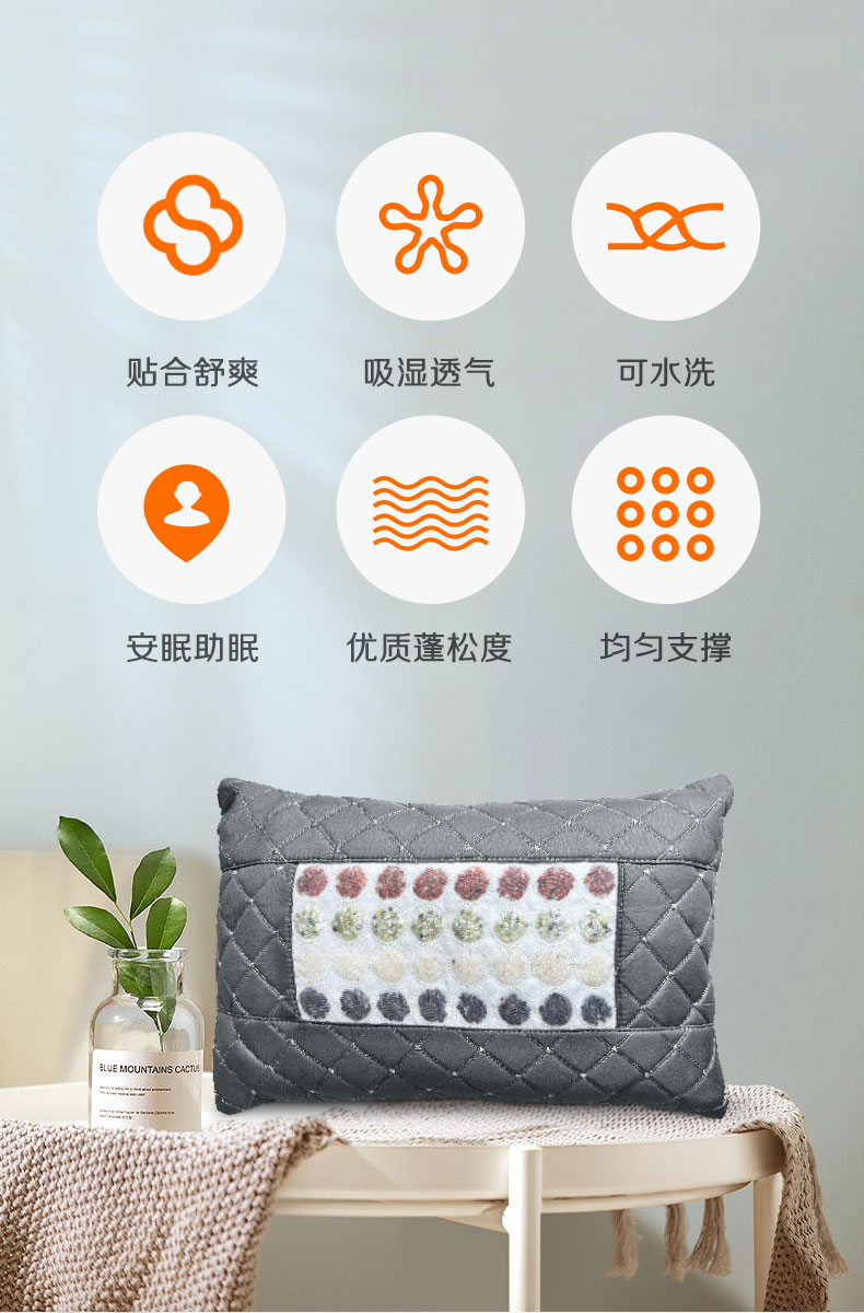 石墨烯多功能雙面枕頭廠家貼牌批發(fā)支持一件代發(fā)