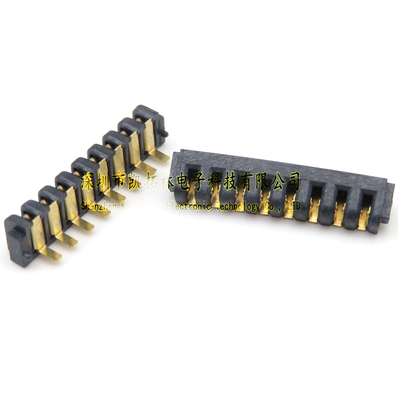MINI2.0電池座母座 90度彎針 臥式插板 無人機接插件 8pin 鍍金 側插